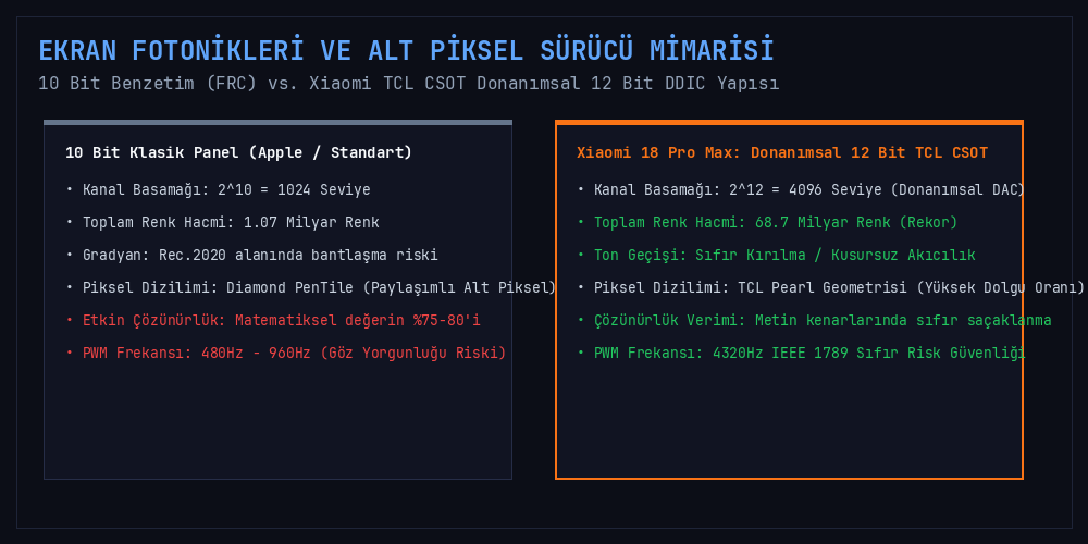 Ekran Fotonikleri ve 12 Bit DDIC Mimarisi